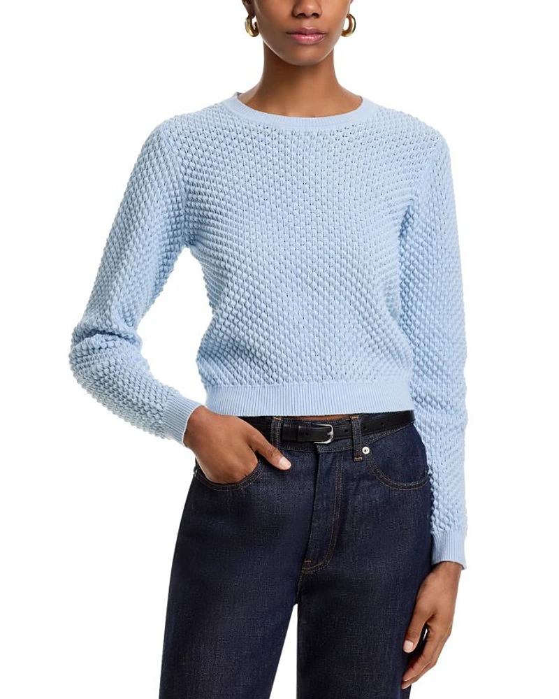 Long Sleeve Popcorn Stitch Sweater - Exclusive