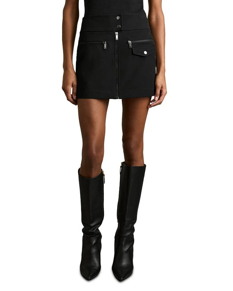 Poppy Zip Ponte Skirt