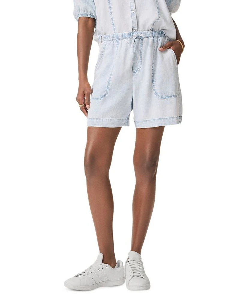 Angie Indigo Drawstring Shorts