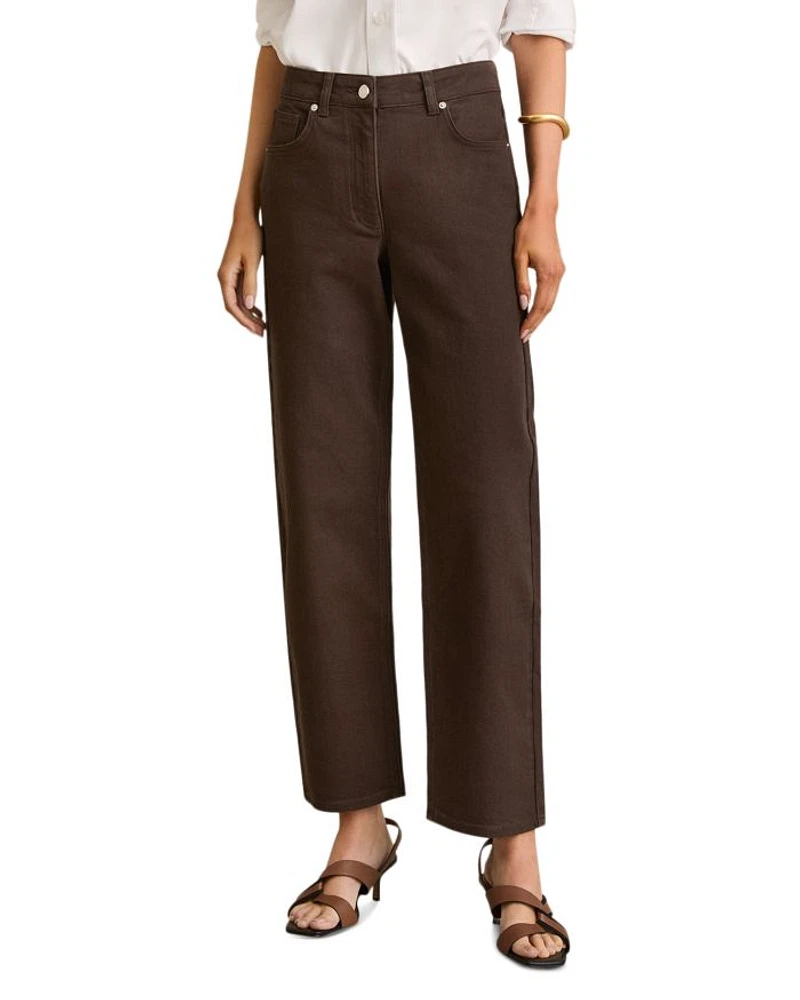 Selin Straight Leg Jeans Chocolate