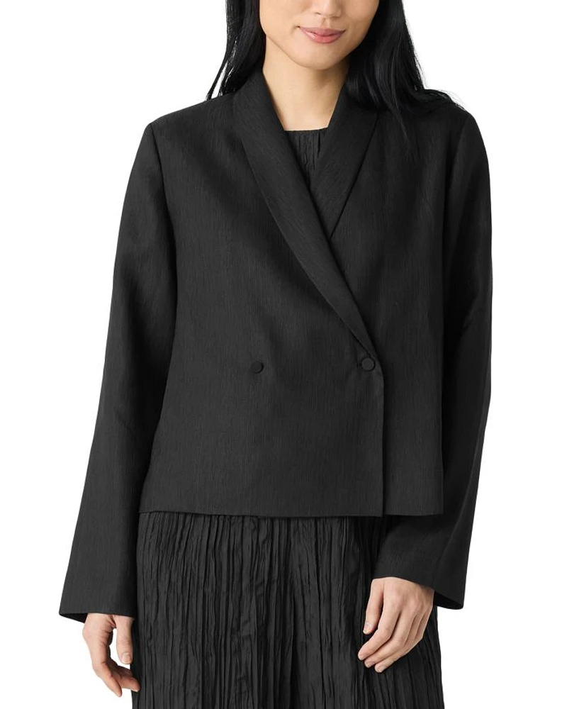 Linen & Silk Shawl Collar Jacket