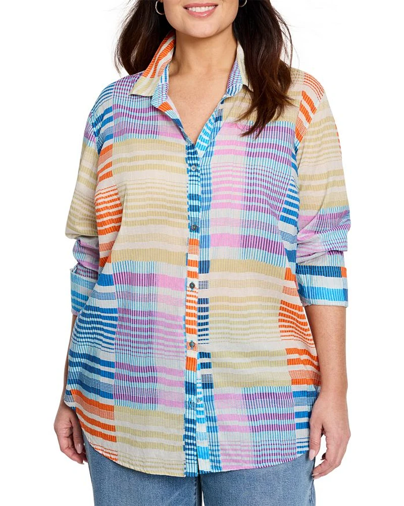 Sunset Stripe Boyfriend Shirt