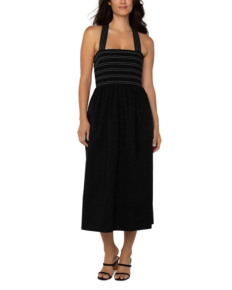 Smocked Midi Dress