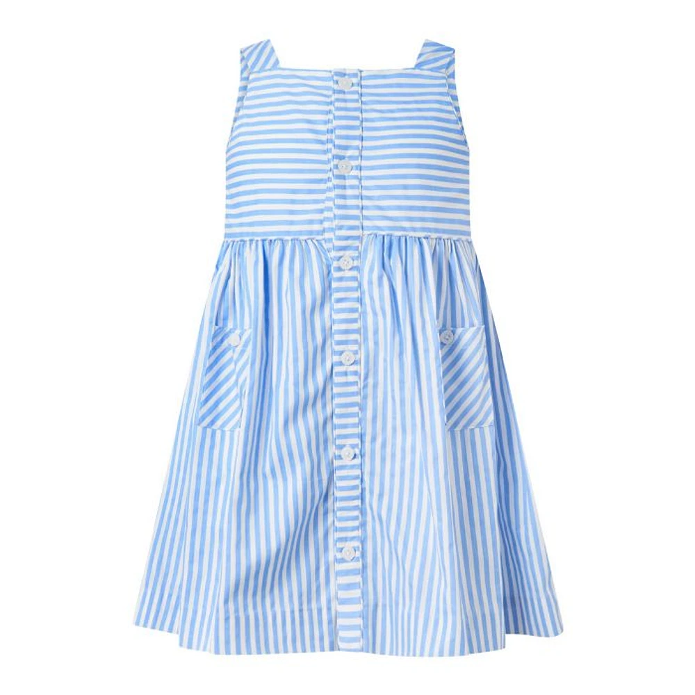 Girls' Striped Button-Front Sun Dress - Little Kid, Big Kid