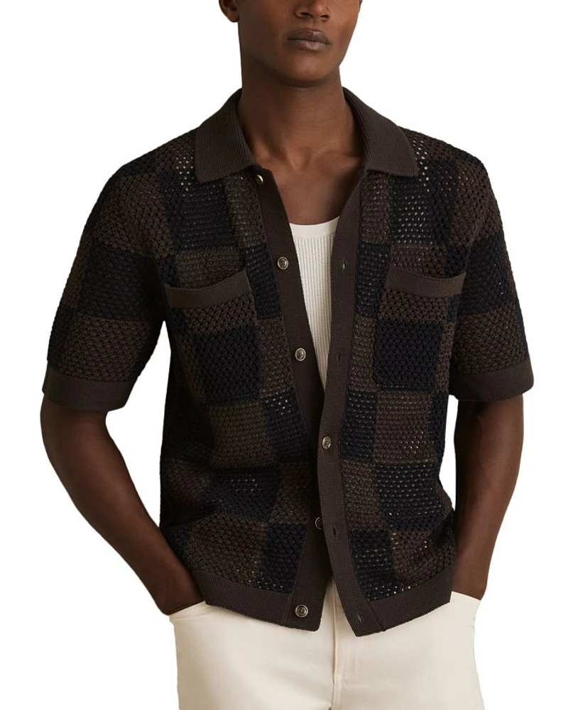 Alfred Short Sleeve Crochet Shirt
