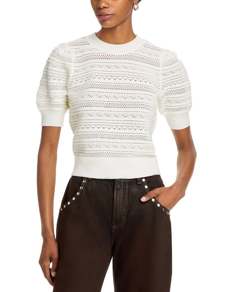 Crochet Pointelle Sweater - Exclusive