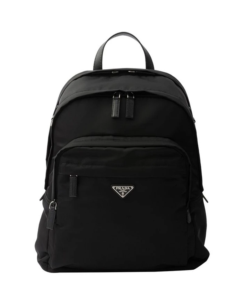 Re-Nylon and Saffiano Leather Backpack