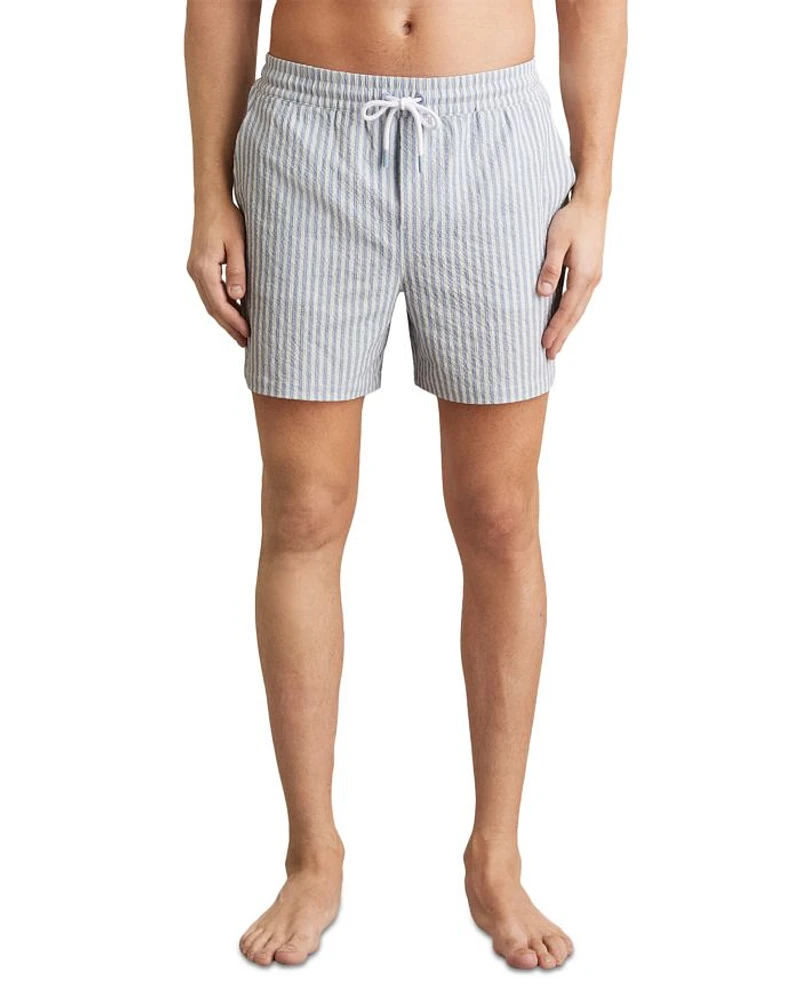 Seersucker Striped Shorts