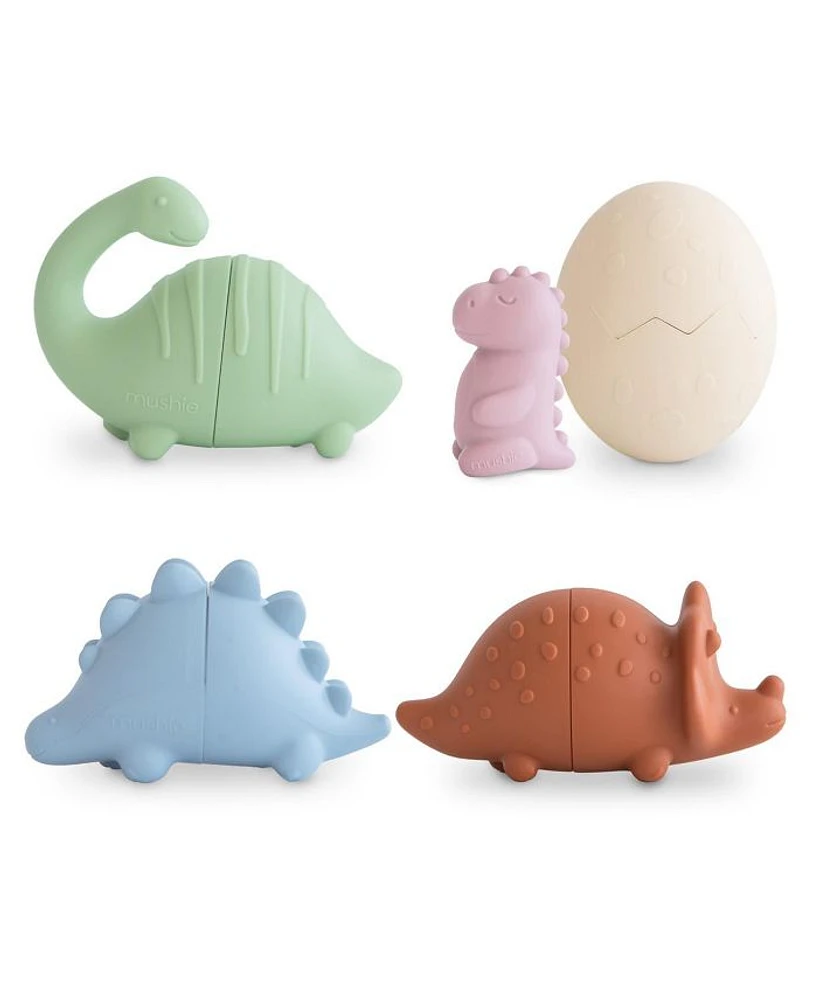 Dino Mold Free Bath Play Set 4 Pack - Age 10+ Months