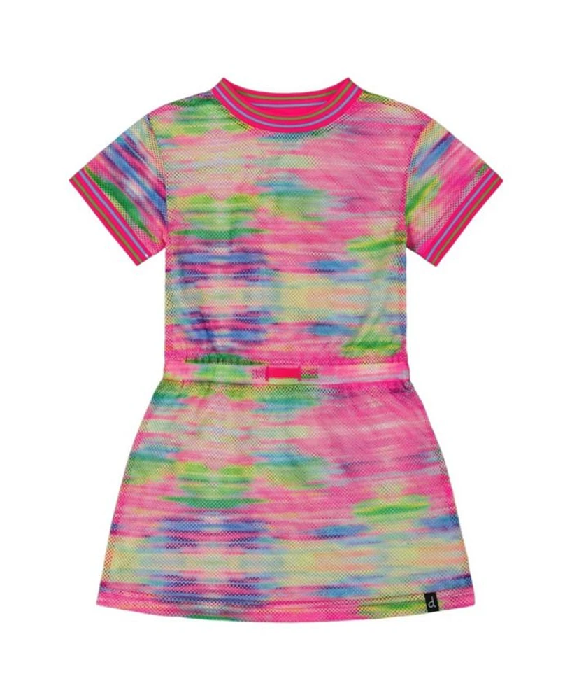 Girls' Short Sleeve Mesh Beach Dress - Little Kid