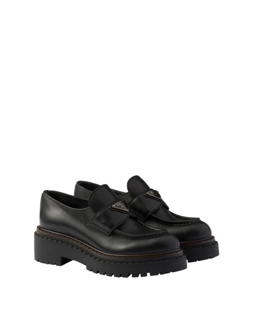 Women's Double Chocolate Leather Loafers