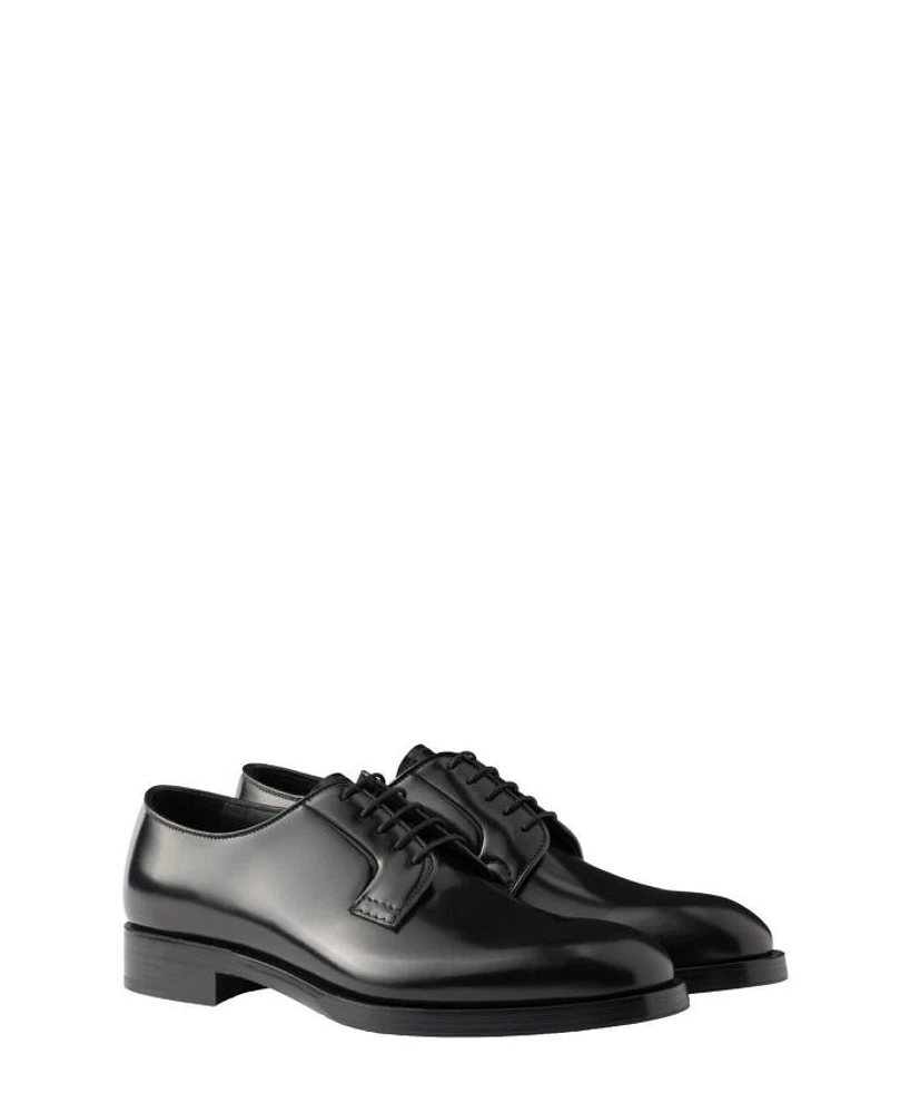 Men's Brushed Leather Lace-Up Shoes