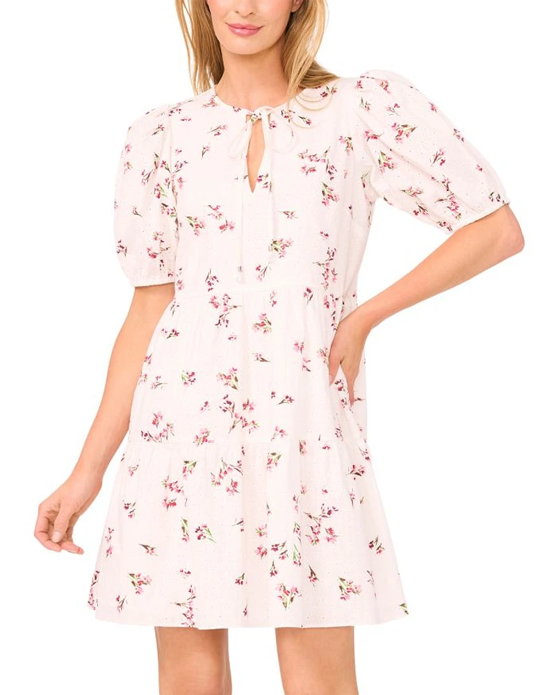 Tie Front Short Tiered Dress