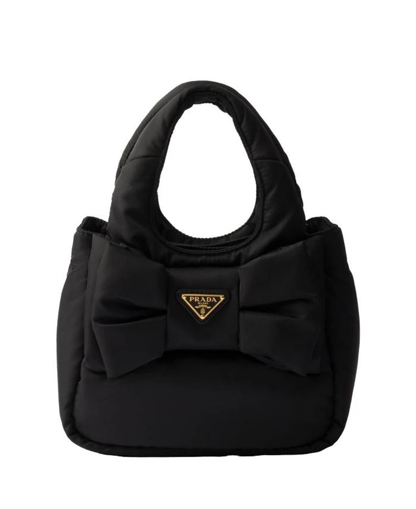 Padded Re-Nylon Mini-Bag with Bow