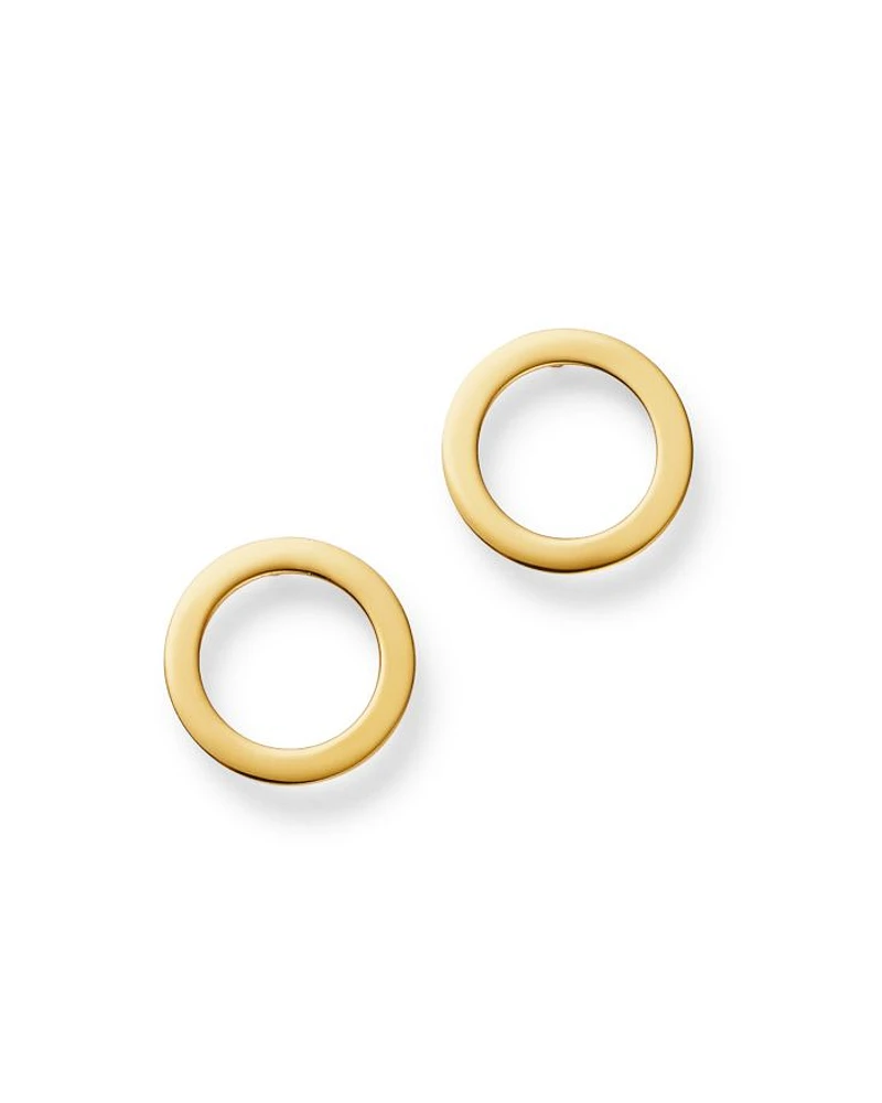 Open Circle Stud Earrings in 14K Yellow Gold - Exclusive