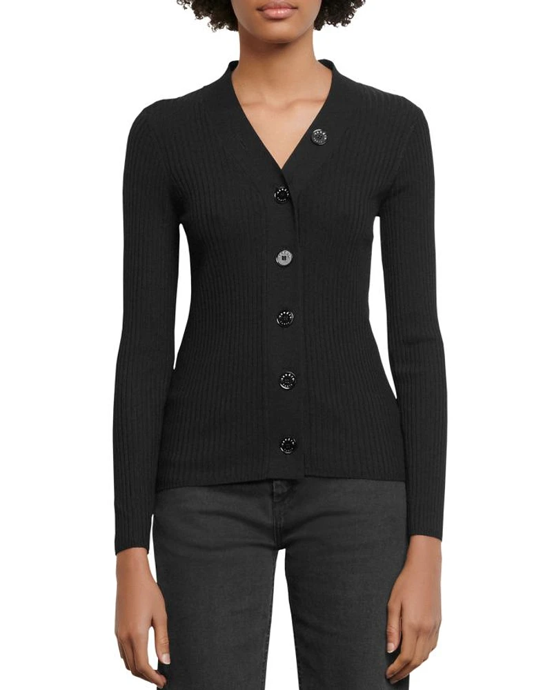 Gabrielle Ribbed Knit Cardigan