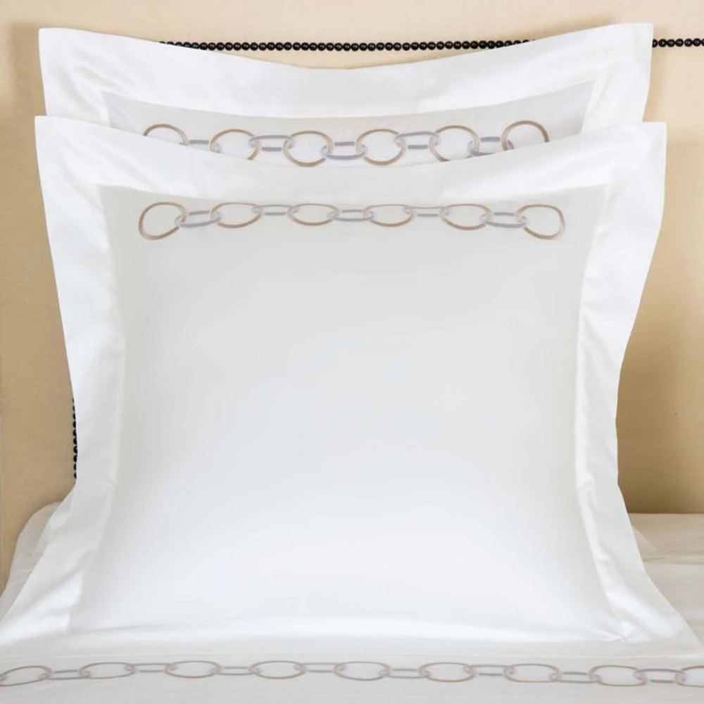 Links Embroidery Euro Sham