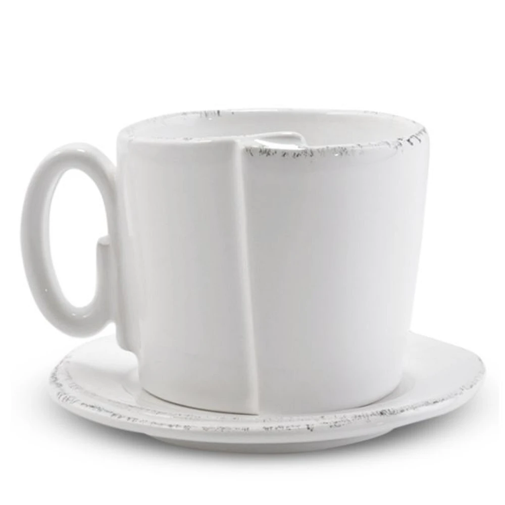 Lastra White Cup & Saucer