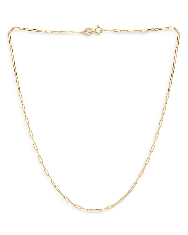 Sterling Paper Clip Necklace, 15.5" - Exclusive