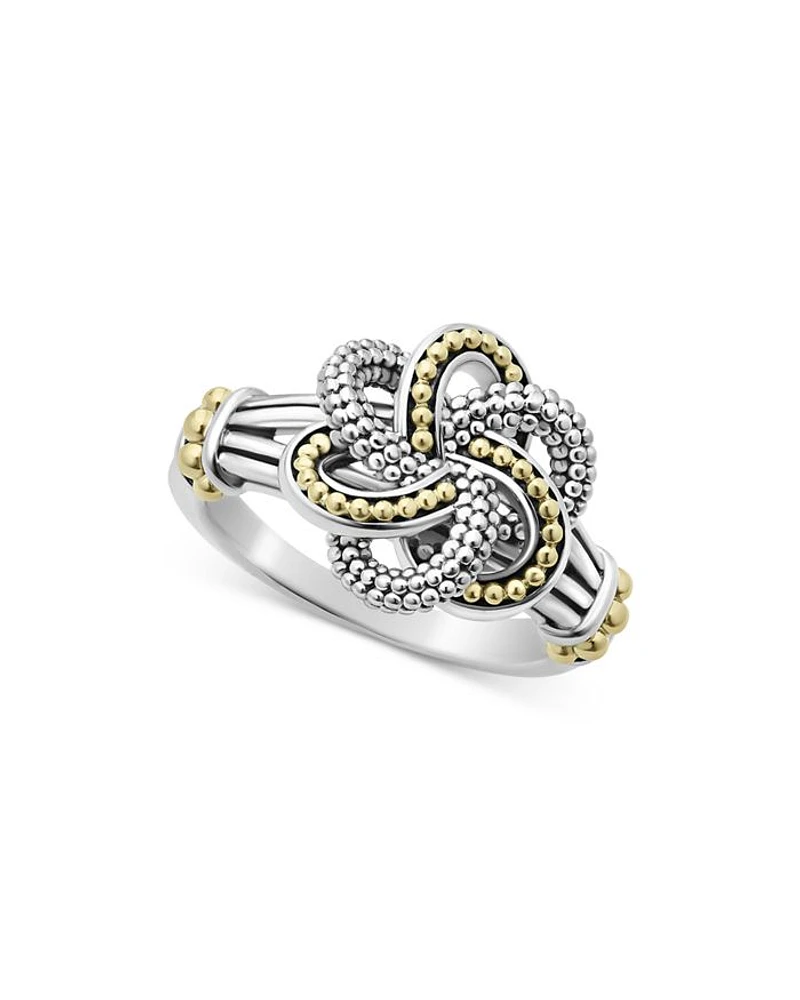 Sterling Silver & 18K Yellow Gold Love Knot Ring