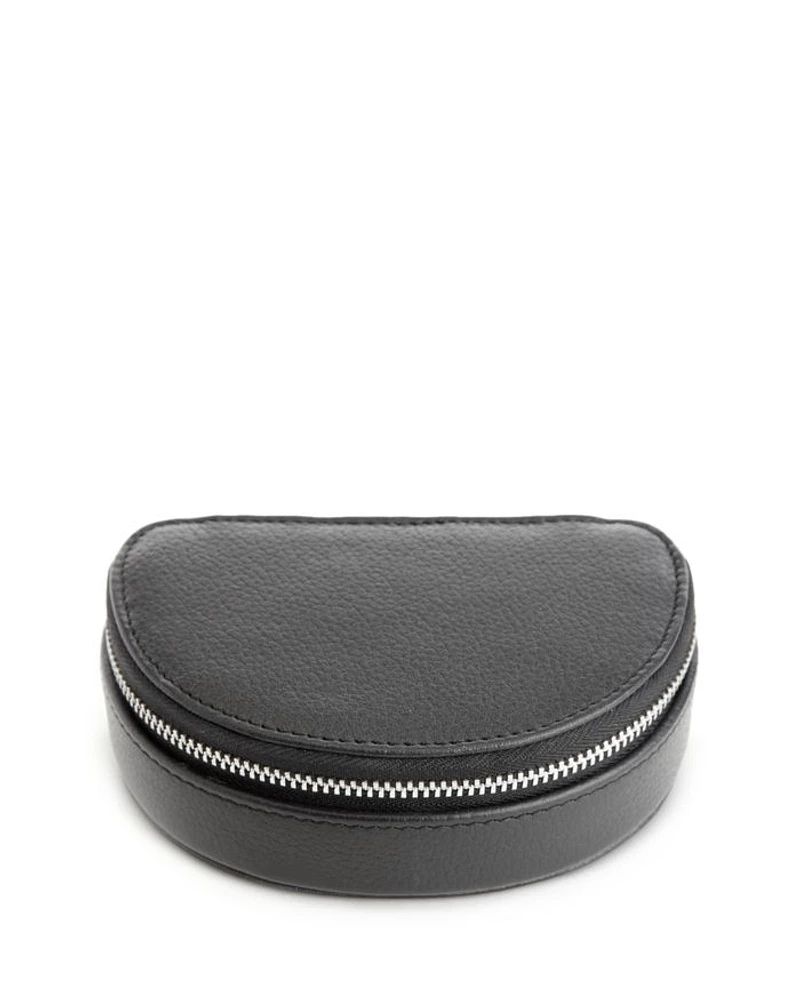 Compact Leather Jewelry Case