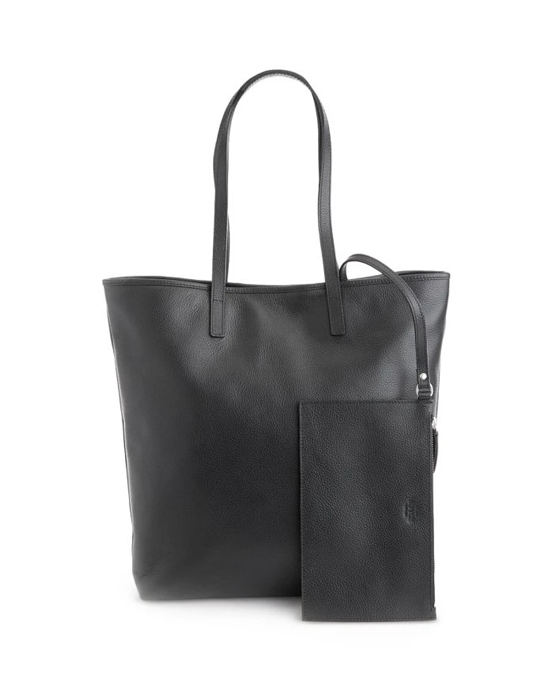 Pebble Grain Leather Tall Tote