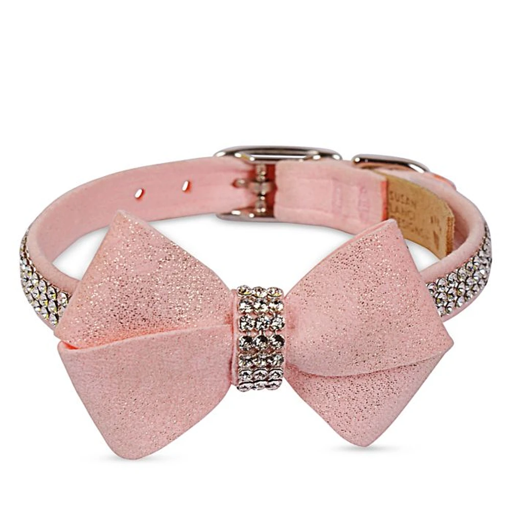 Glitzeratzi Nouveau Bow Dog Collar