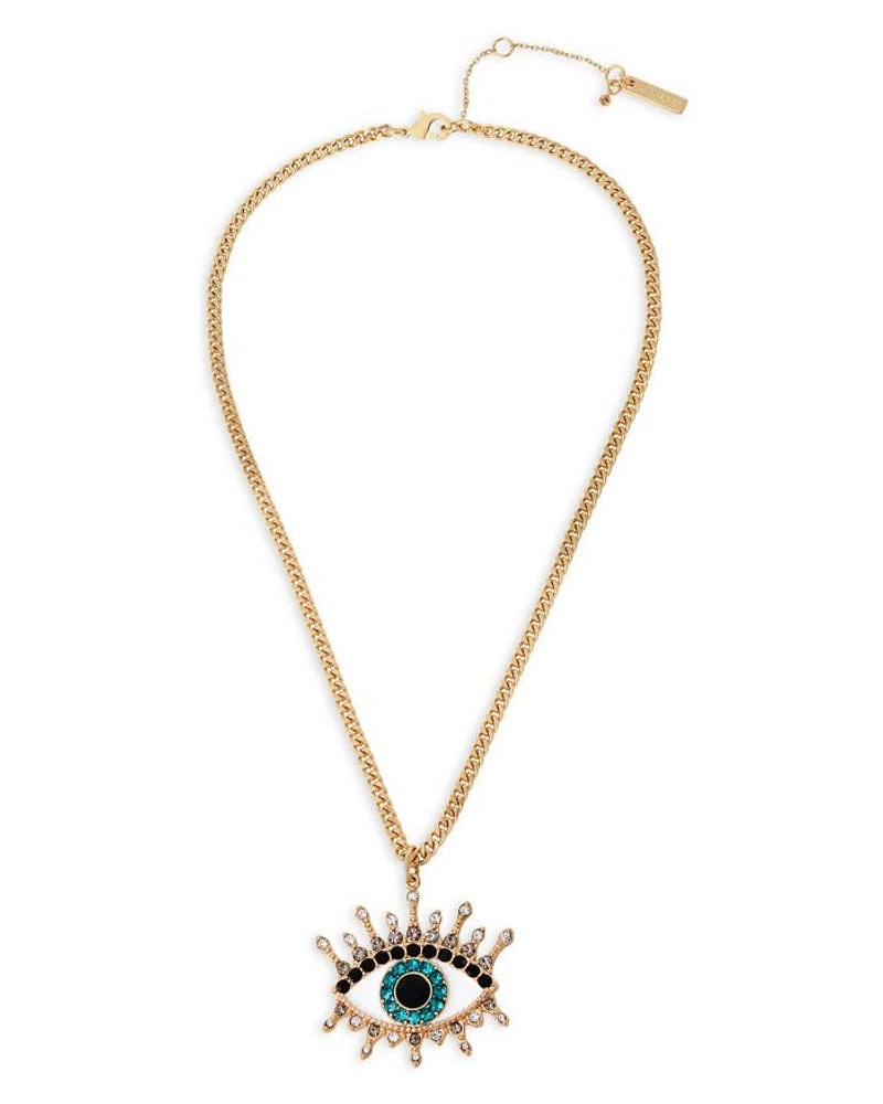 Evil Eye Pendant Necklace, 16-18"