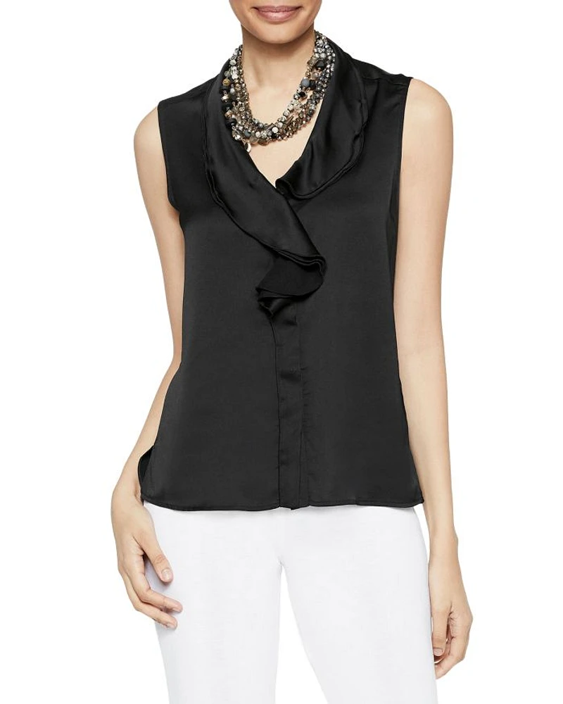 Ruffle Neck Tank Top
