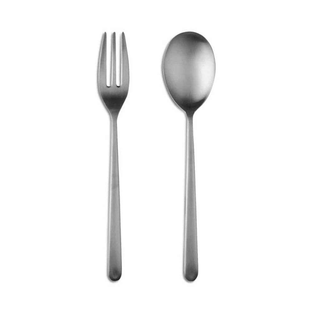 Linea Ice Fork & Spoon 2 Piece Serving Set