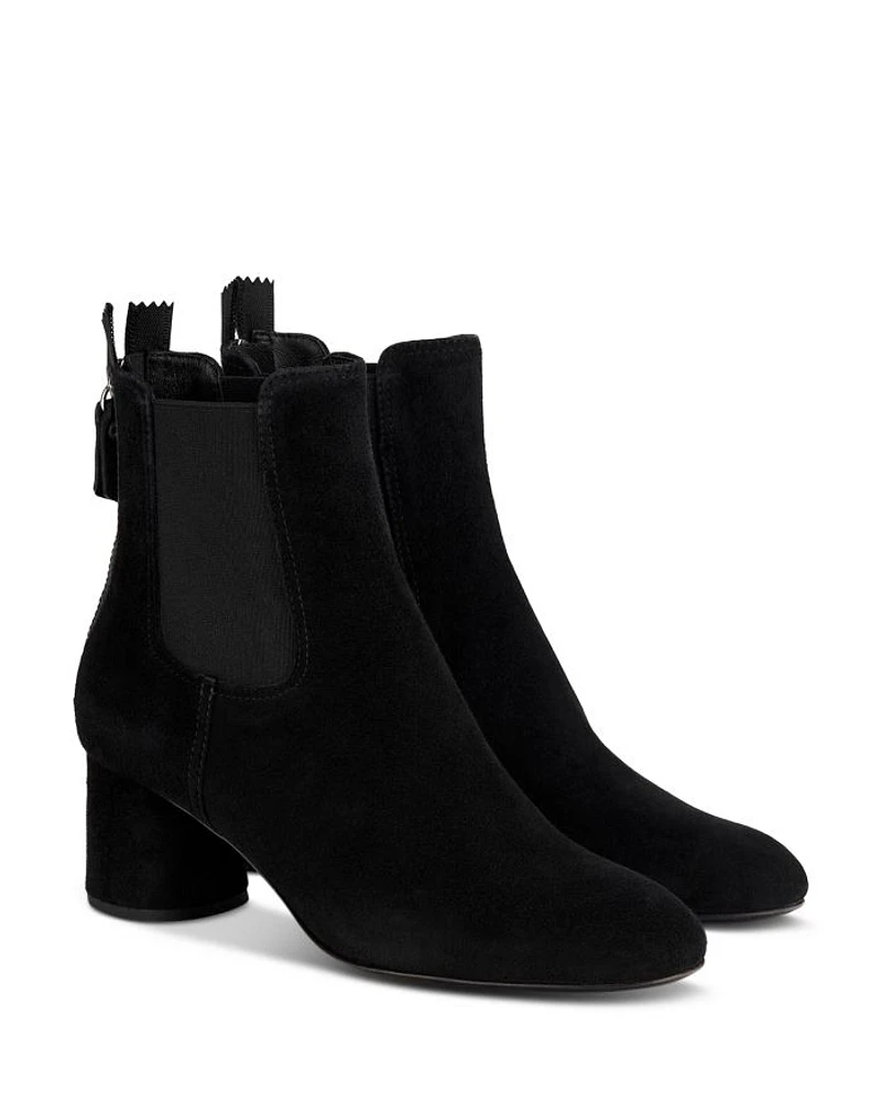 Women's Lisette Almond Toe Mid Heel Stretch Booties
