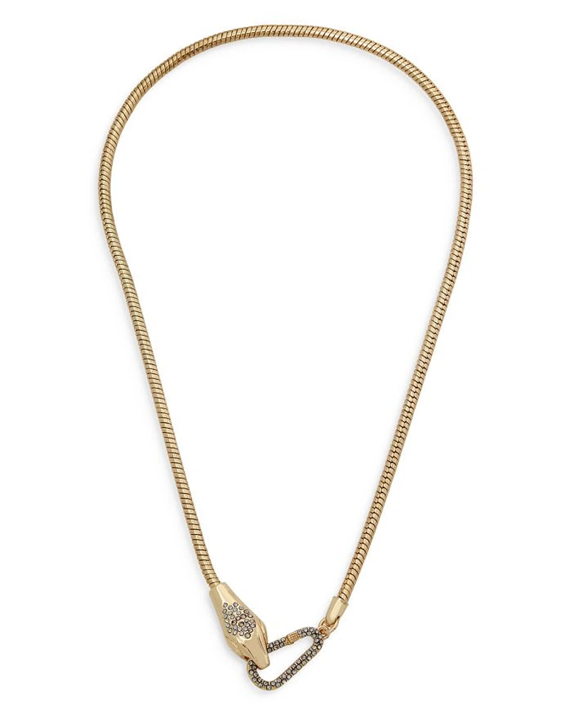 Snake Head Strand Necklace, 16.5"