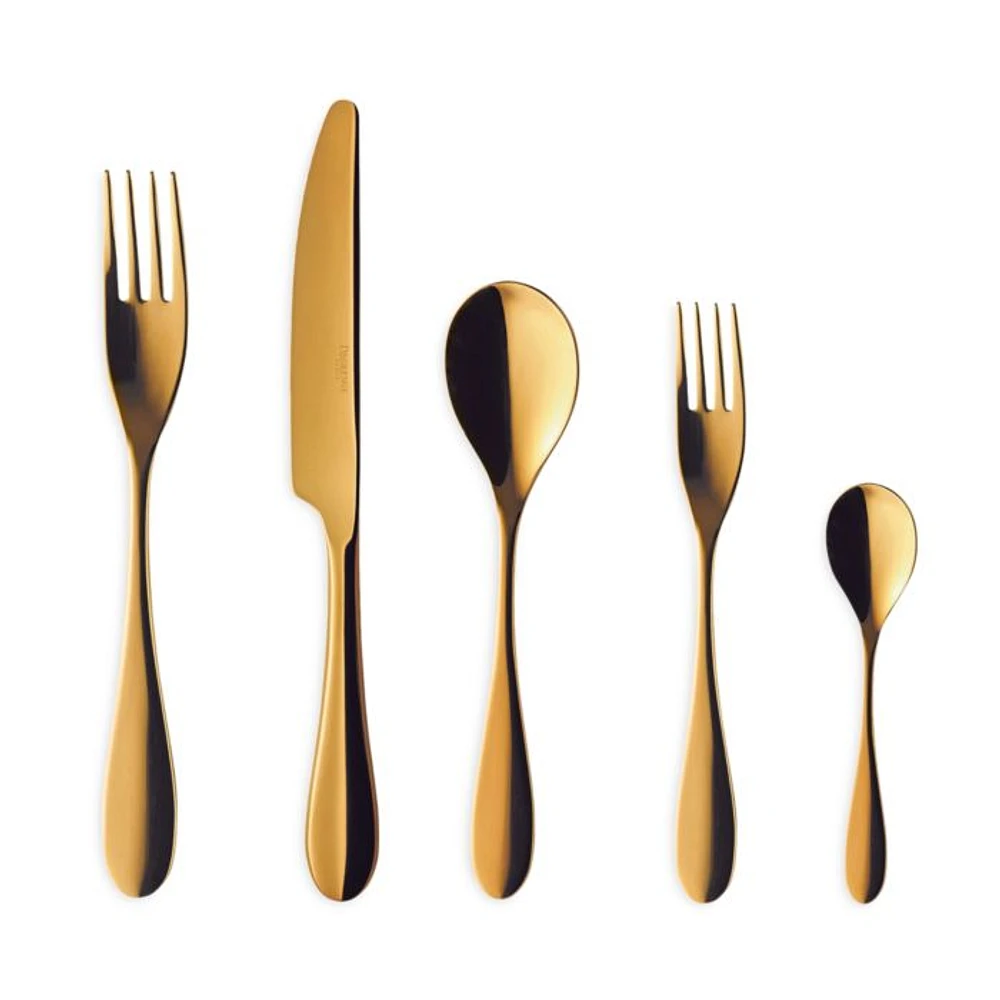 Onde Gold 20-Piece Flatware Set