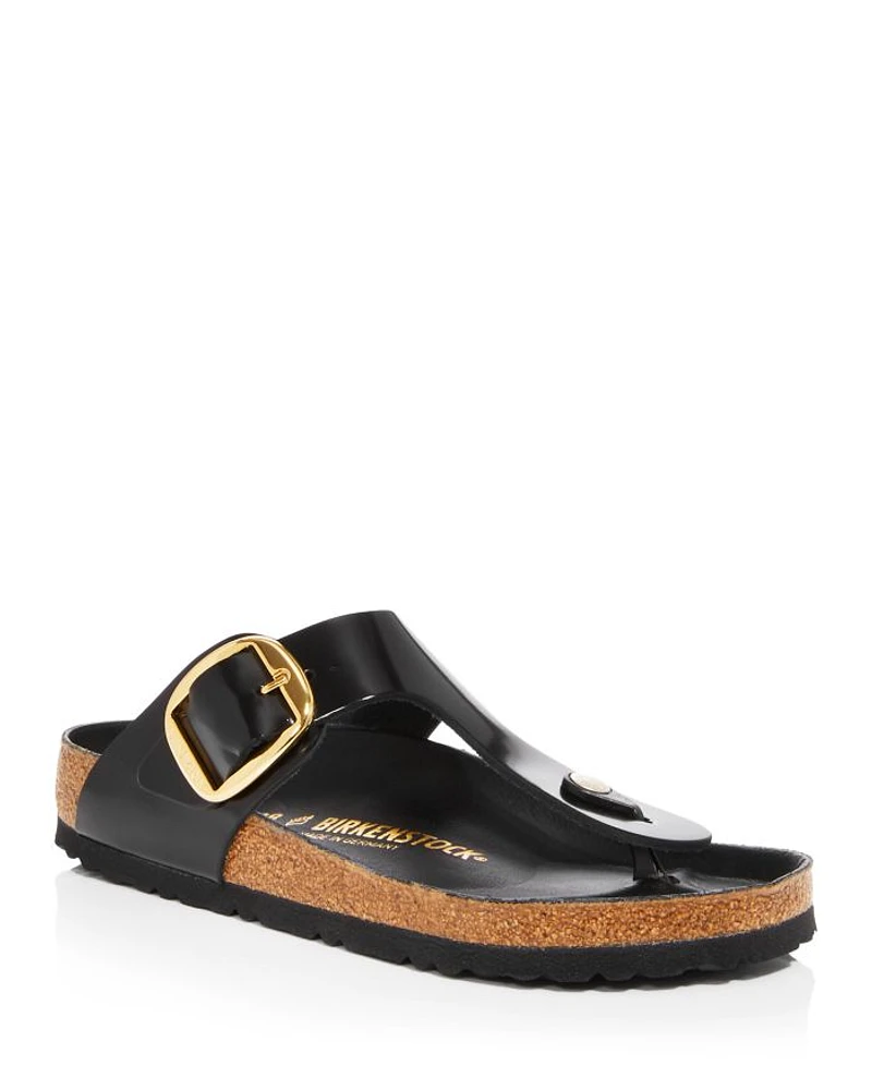 Women's Gizeh High Shine Big Buckle Thong Sandals