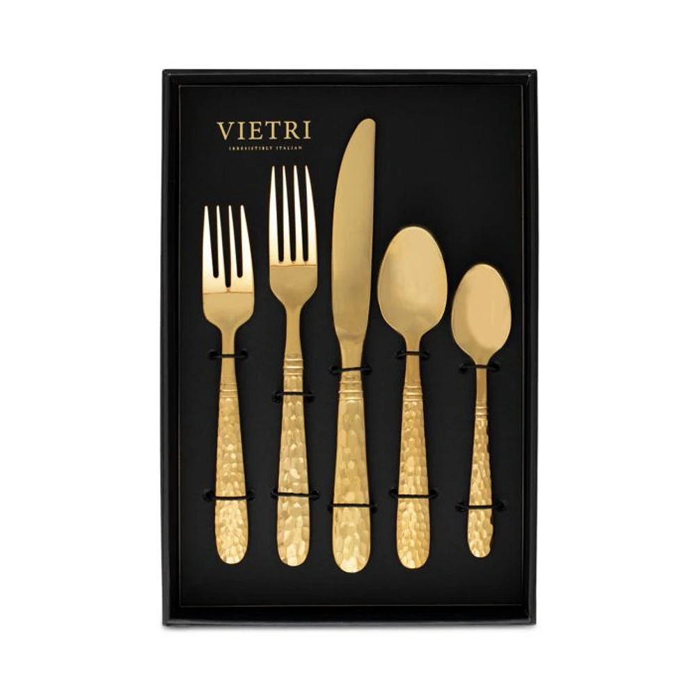 Martellato Gold Tone 20-Piece Flatware Set