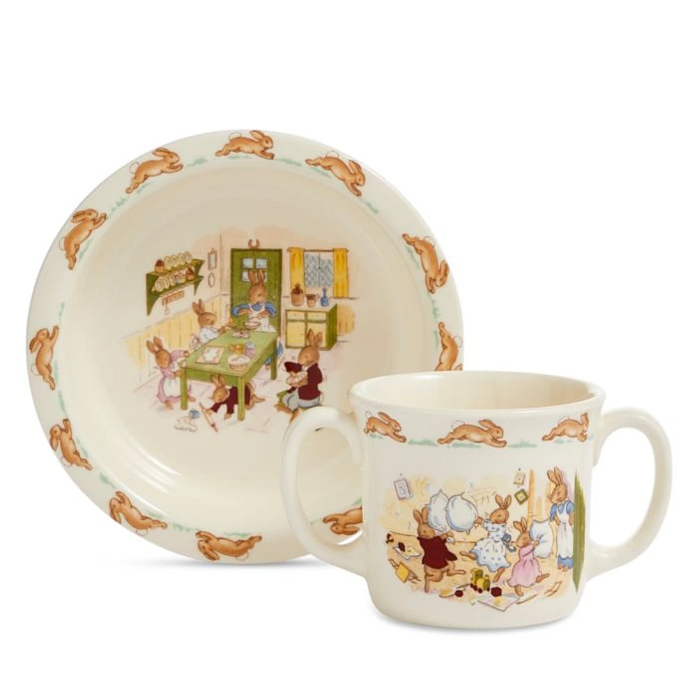 Bunnykins Baby Bowl & 2 Handle Mug 2 Piece Set