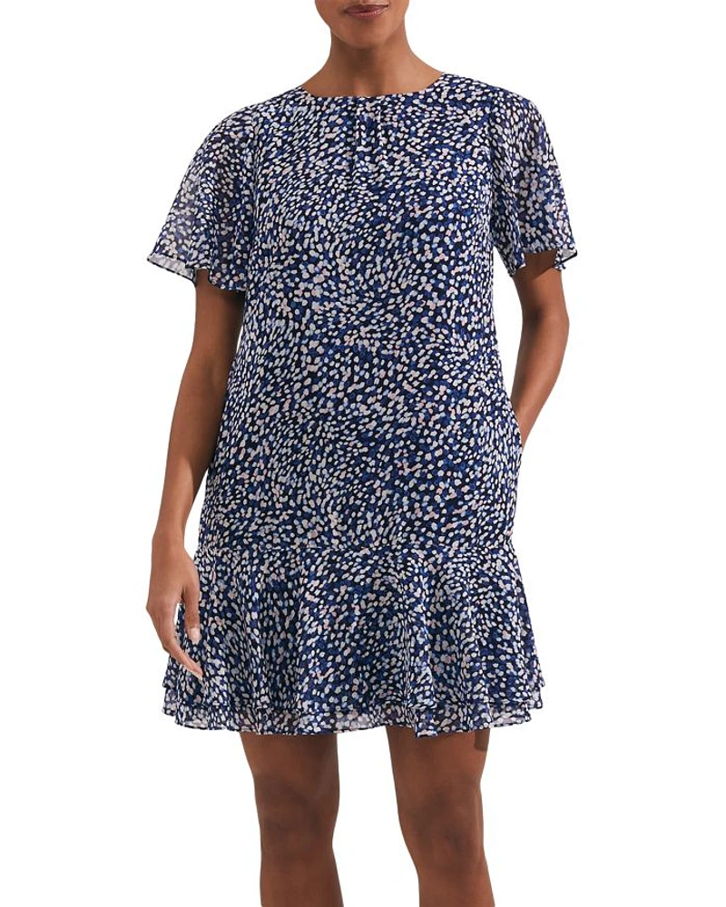 Sadie Printed Flounce Hem Dress