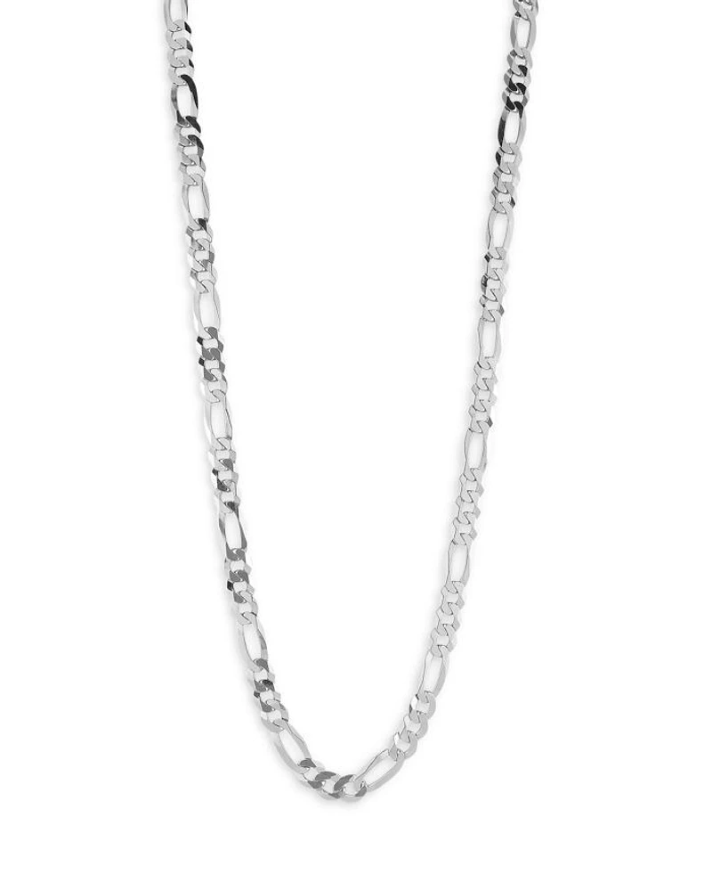 Sterling Silver Figaro Chain Necklace 7mm