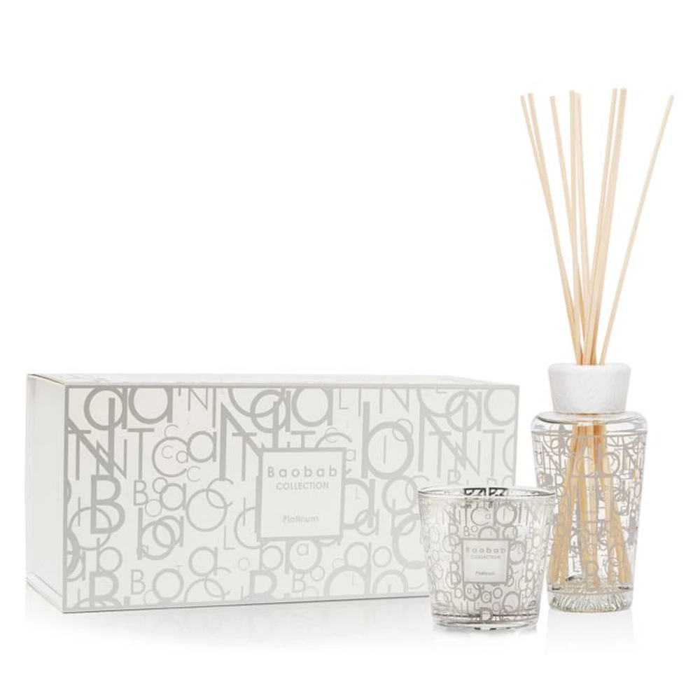My First Baobab Candle & Diffuser Gift Box – Platinum