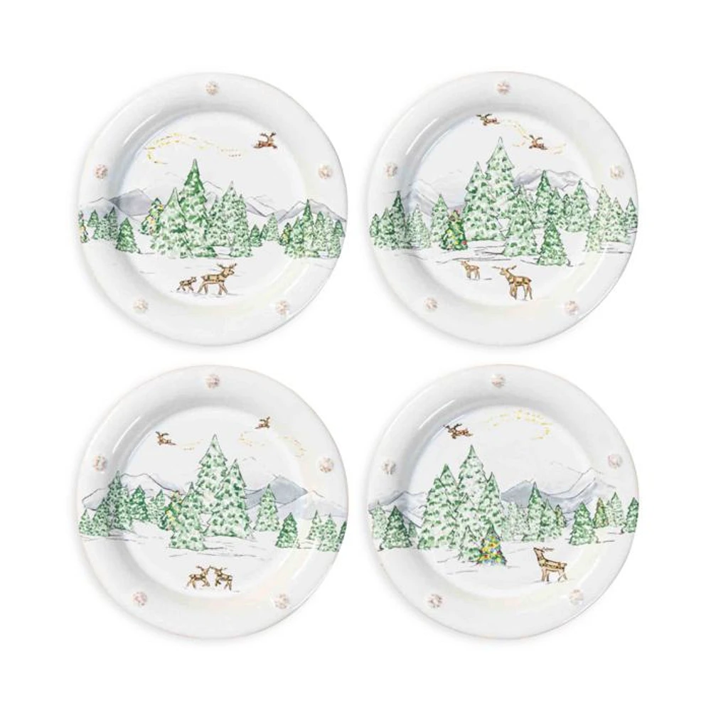 B&T North Pole Cocktail Plate, Set of 4