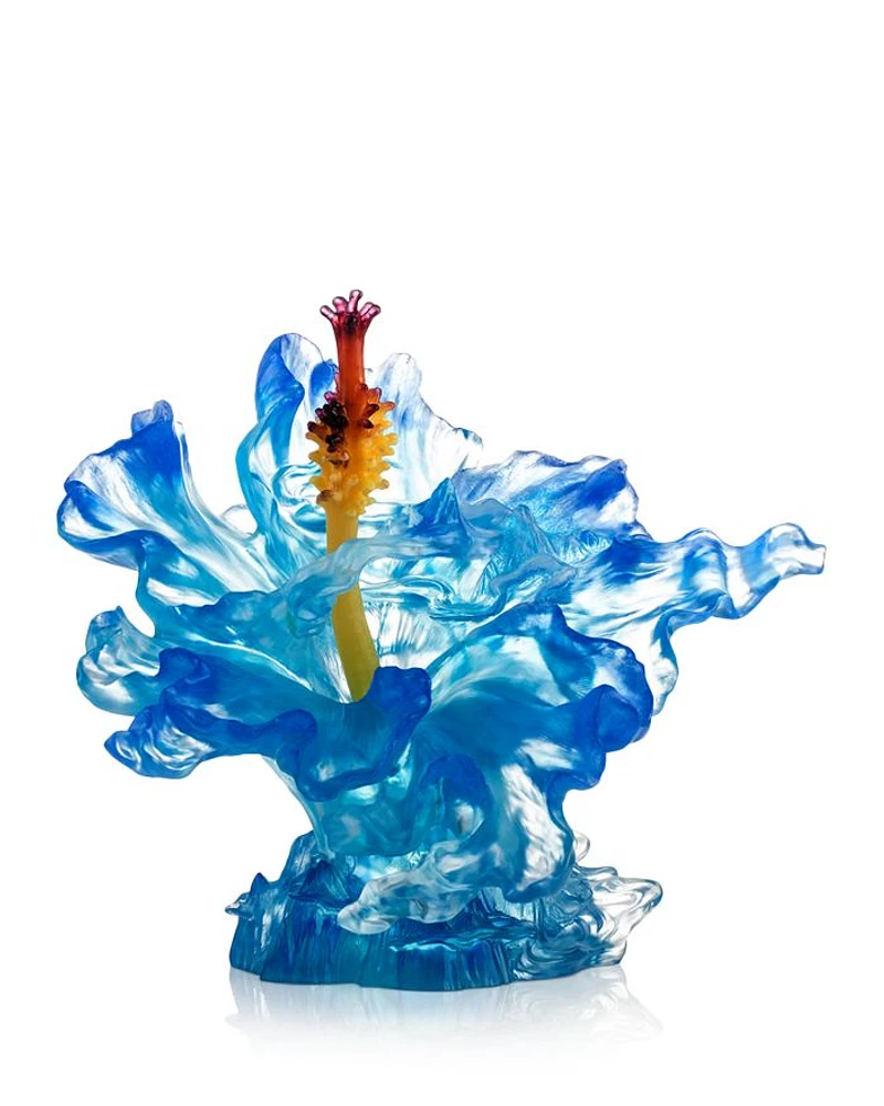 Cloudy Peaks Alight Crystal Figure