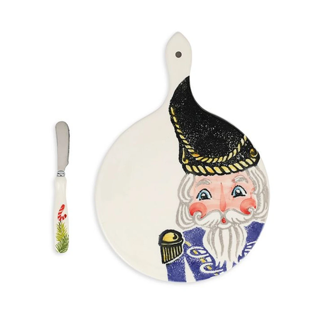 Nutcrackers Small Cheese Board with Spreader