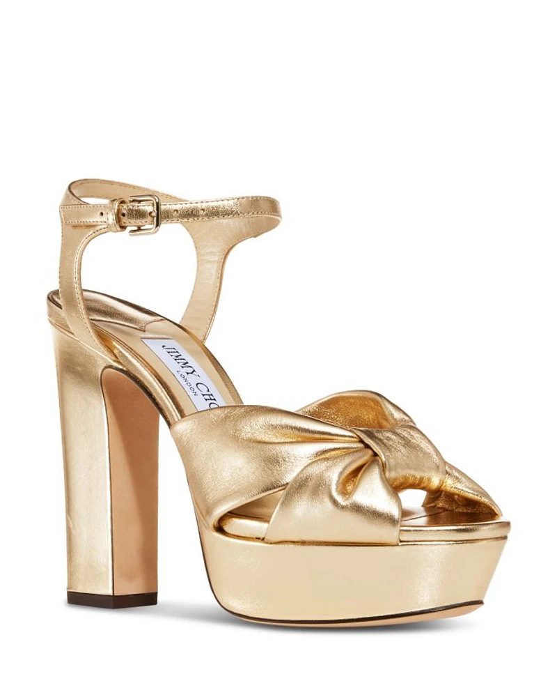 Women's Heloise 120 Metallic Leather High Heel Platform Sandals