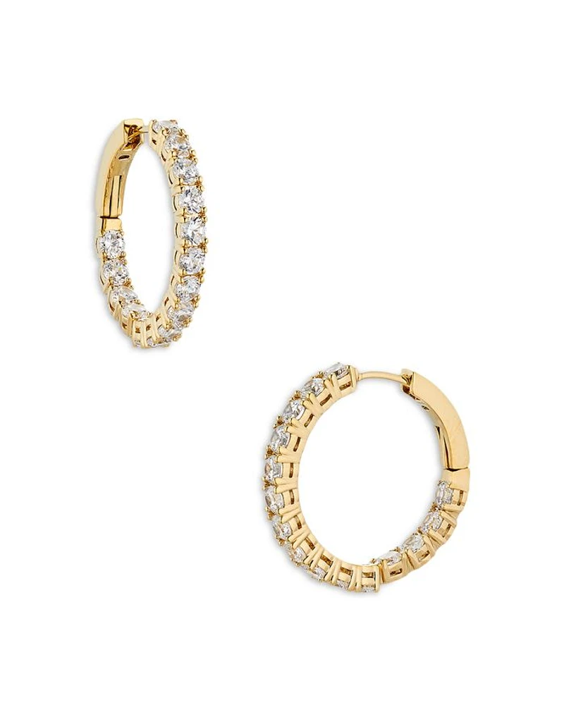 Inside Out Hoop Earrings 18K Gold Plated or Rhodium