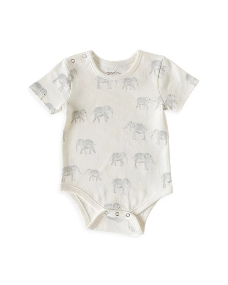 Unisex Short Sleeve Shoulder Snap One Piece - Baby