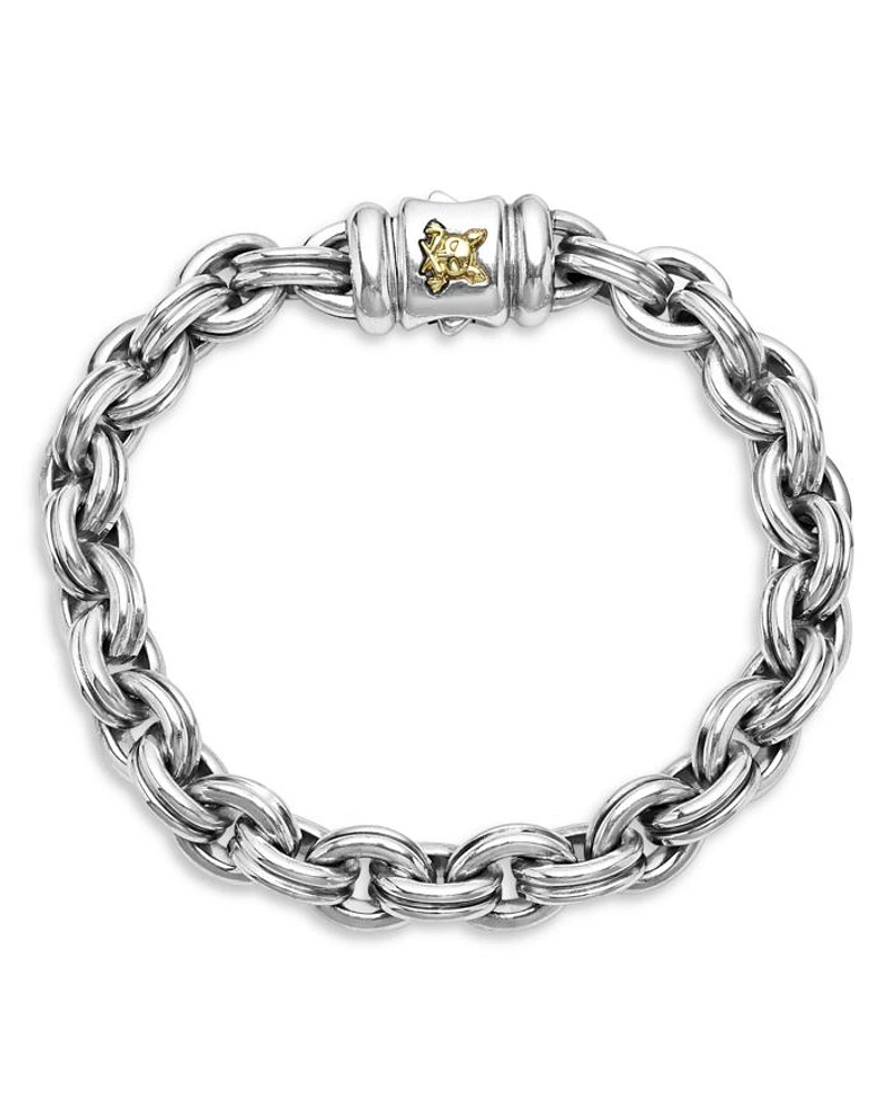 Men's 18K Yellow Gold & Sterling Silver Anthem Double Link Chain Bracelet