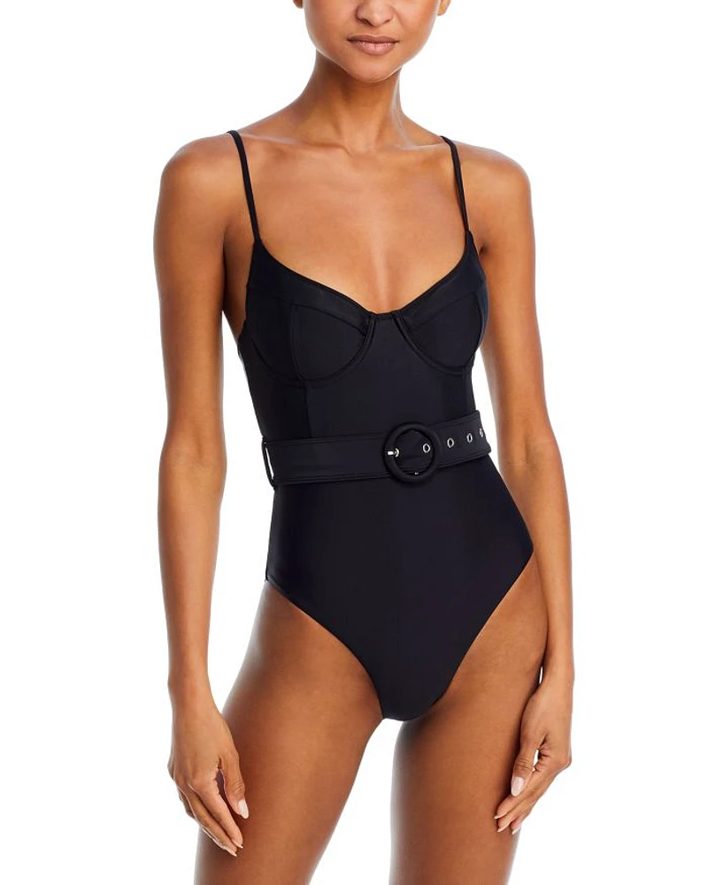 Noa Belted Bustier One Piece Swimsuit
