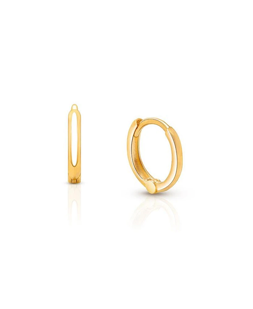 Girls' 14K Gold Classic Tiny 9mm Huggie Hoop Earrings - Baby, Little Kid, Big Kid
