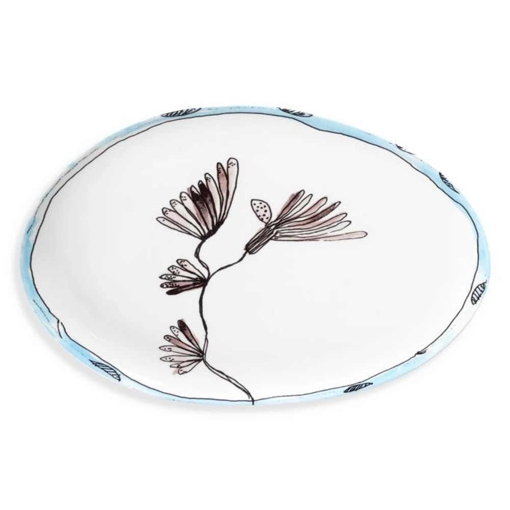 Marni Camelia Aubergine Oval Platter