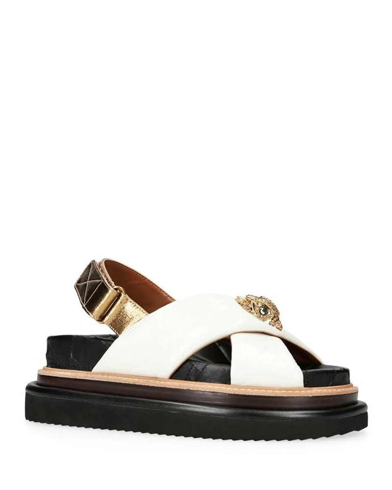 Women's Orson Eagle Head Crossover Strap Platform Sandals